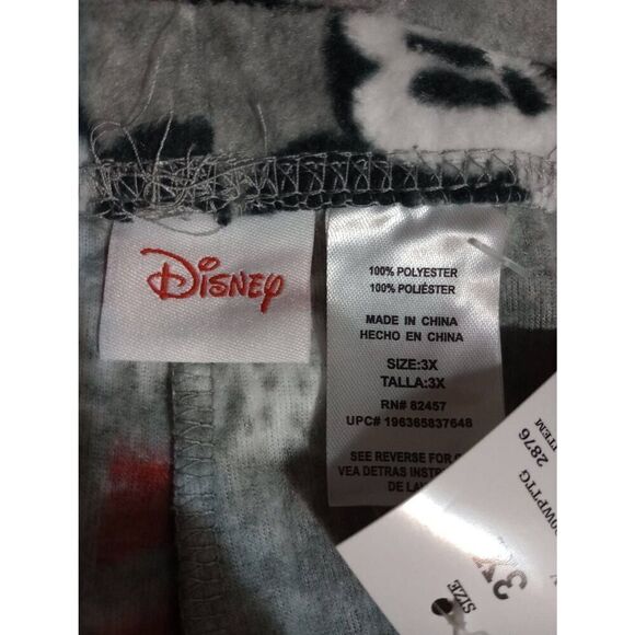 Disney Pants Ladies 3x Lounge Mickey Mouse Gray Fuzzy‎ - Picture 5 of 6